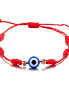 PULSERA ROJA 7 NUDOS CON OJO TURCO