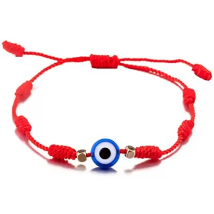 PULSERA ROJA 7 NUDOS CON OJO TURCO