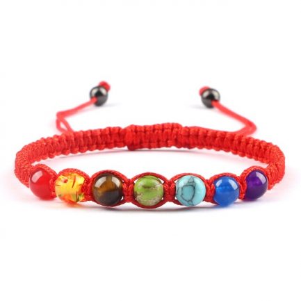 PULSERA 7 CHAKRAS ROJA - Inciensos baratos