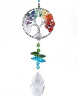 ATRAPASOL ÁRBOL DE LA VIDA CON PIEDRAS